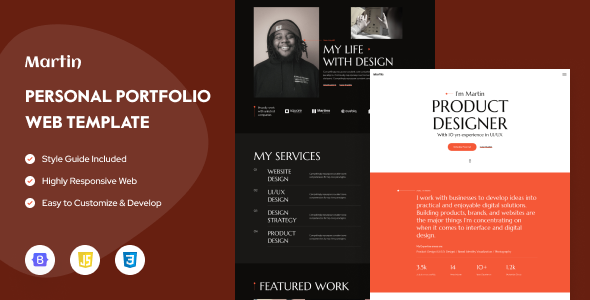 Martin - Personal Portfolio & Resume HTML Template