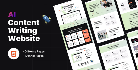 Contis - AI Writer & Copywriting Landing Page HTML Template