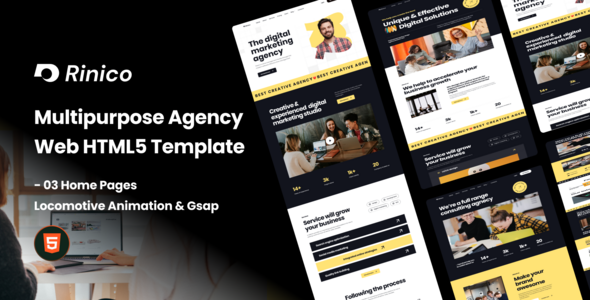 Rinico - Multipurpose Agency Web HTML5 Template