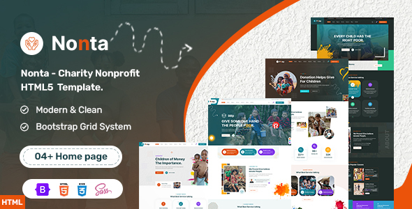 Nonta - Charity Nonprofit HTML5 Template.
