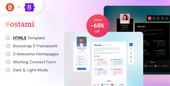 Bostami - Personal Portfolio HTML Template
