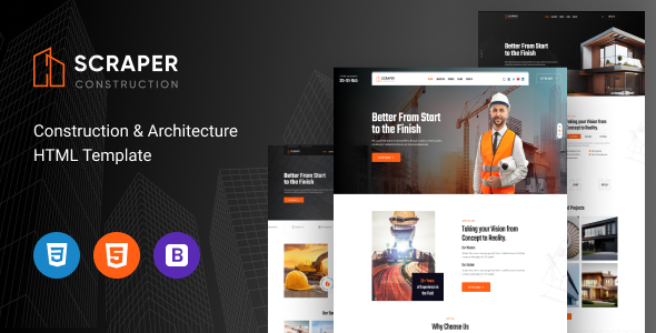 Scraper – Construction HTML Template