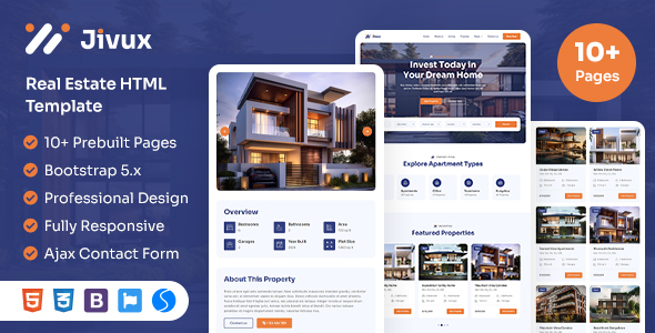 Jivux - Real Estate Property Listing HTML Template