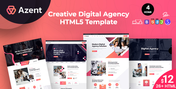 Azent - Creative Digital Agency HTML Template