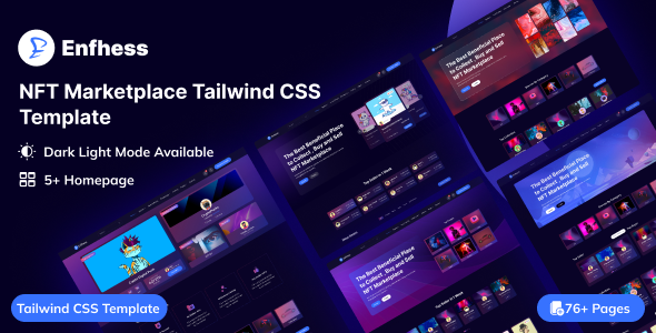 Enfhess - NFT Marketplace Tailwind CSS Template
