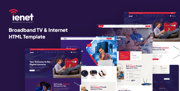 Ienet - Broadband TV & Internet HTML Template