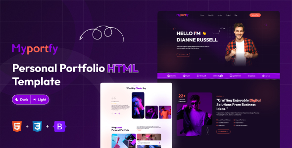 Myportfy - Personal Portfolio Website HTML Template