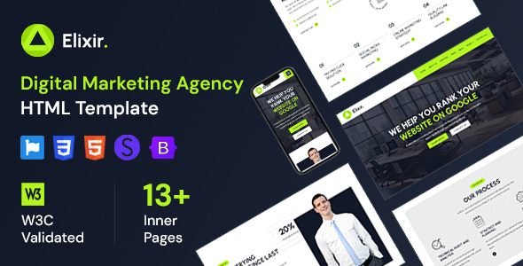 Elixir - Digital Marketing Agency HTML Template