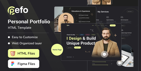 Pefo - Personal Portfolio HTML Template