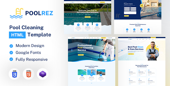 Poolrez | Pool Cleaning HTML Template