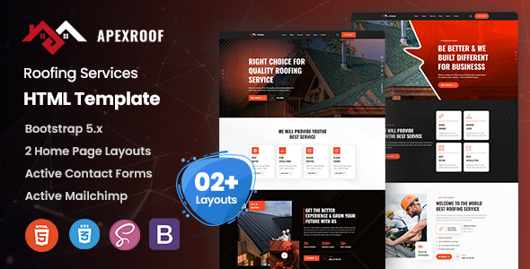 Apexroof - Roofing Services HTML Template