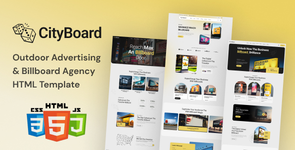 CityBoard - Outdoor Advertising & Billboard  Ads Agency HTML Template