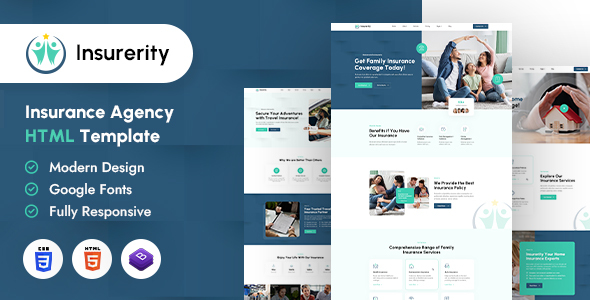 Insurerity | Insurance Agency HTML Template