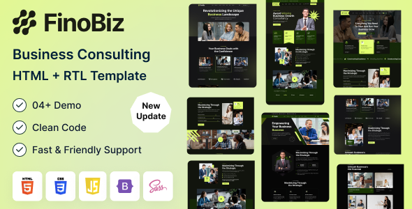 FinoBiz - Business Consulting HTML Template Multipurpose