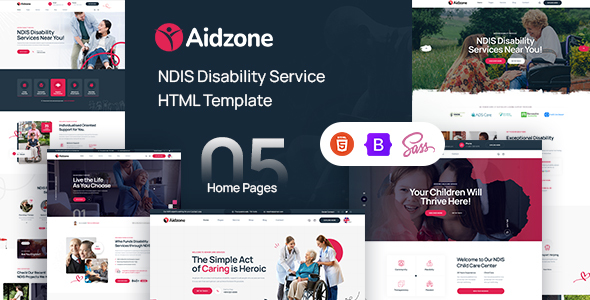 Aidzone – NDIS Disability Service HTML5 Templete + RTL