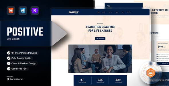 Positive - Life Coach & Public Speaker HTML Template
