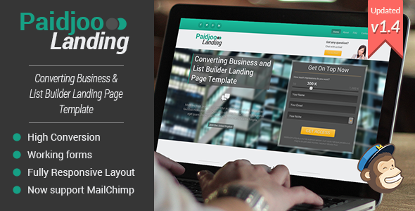 Paidjoo | Business & List Builder Landing Page