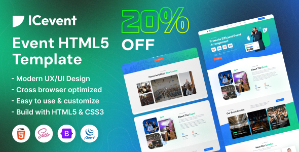 ICevent – Modern Unique Event HTML5 Template