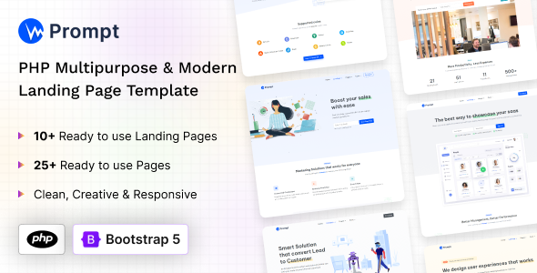 Prompt - PHP Modern & Multipurpose Landing Page Template