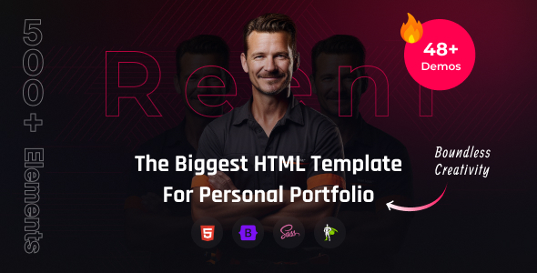Reeni – Personal Portfolio, Resume, CV & vCard HTML Template