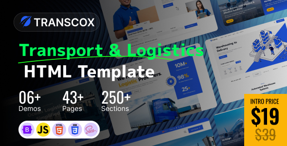 Transcox - Transport & Logistics HTML Template