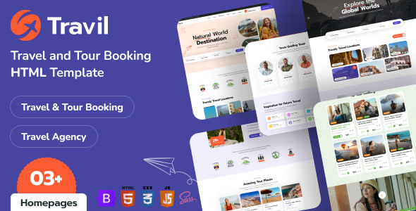 Travil – Travel & Tour Booking HTML Template