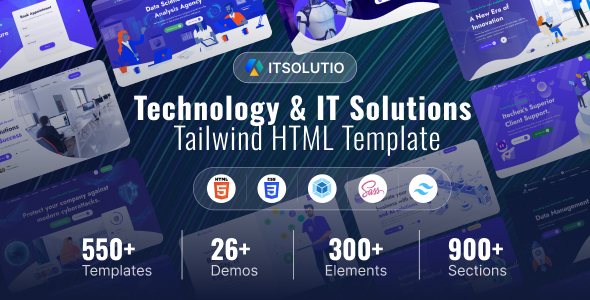 ITSolutio - Technology & IT Solutions Tailwind HTML Template