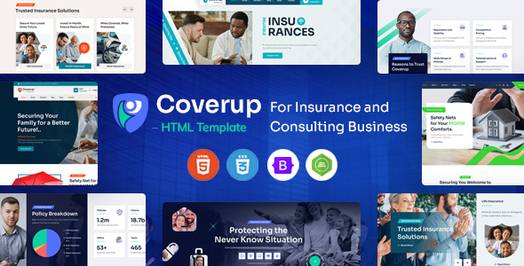 CoverUp - Insurance & Consulting Business HTML Template