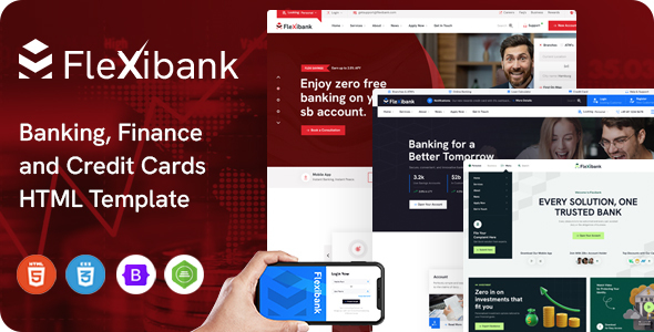 FlexiBank - Banking and Finance HTML Template