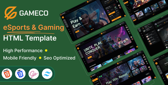 Gameco - eSports and Gaming HTML Template