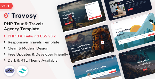 Travosy - PHP Tour & Travels Agency Template