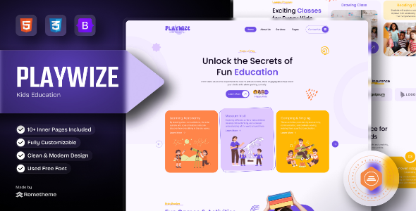 Playwize - Kids Education HTML Template