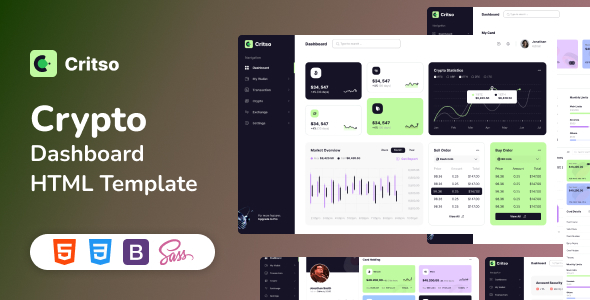Critso - Crypto Dashboard HTML Template
