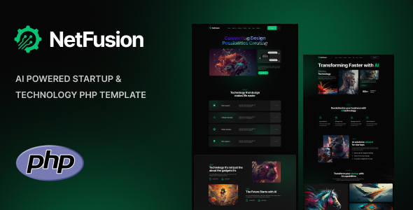 NetFusion - AI Powered Startup & Technology PHP Template