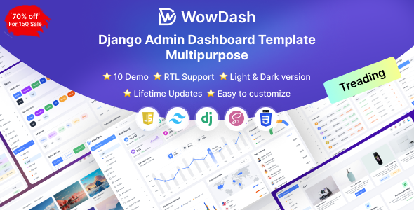 WowDash - Tailwind CSS - Multipurpose Admin Dashboard Django 5 Template