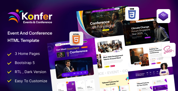 Konfer - Conference and Event HTML Template