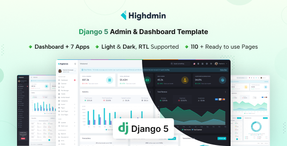 Highdmin - Django Admin & Dashboard Template
