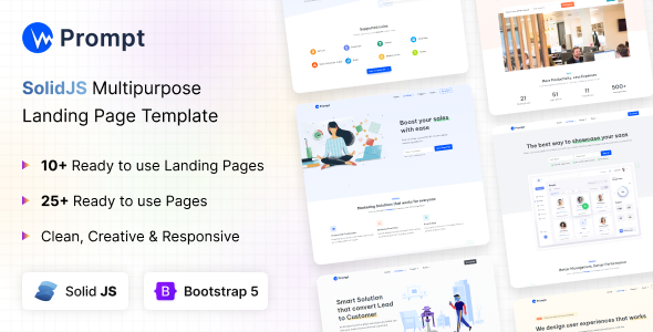 Prompt - Modern & Multipurpose SolidJs Template