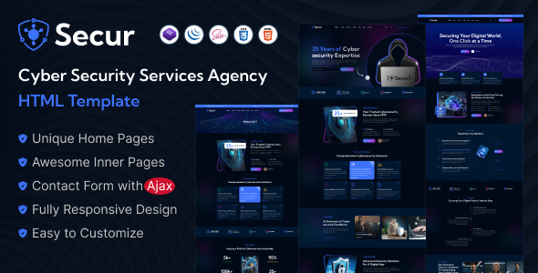 Secur – Cyber Security Services Agency HTML Template