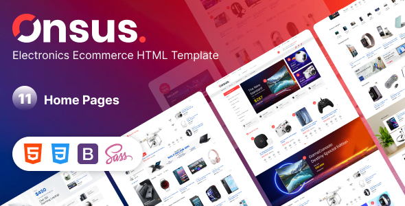 Onsus - Electronics E-commerce HTML Template