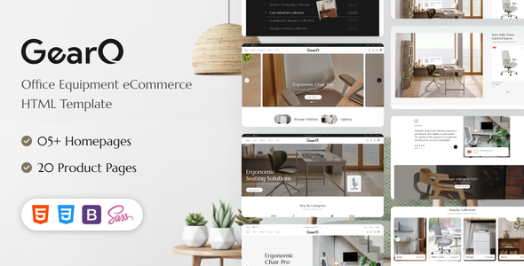 GearO - Furniture Store eCommerce HTML Template