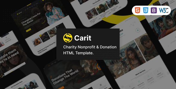 Carit – Charity Nonprofit & Donation HTML Template