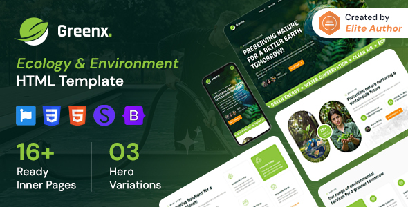 Greenx- Ecology & Environment HTML Template