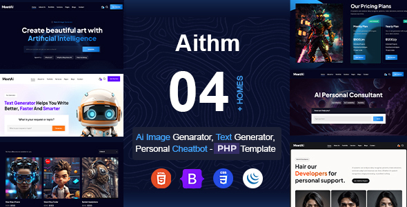 Aithm - AI Agency & Futuristic Startup PHP Template