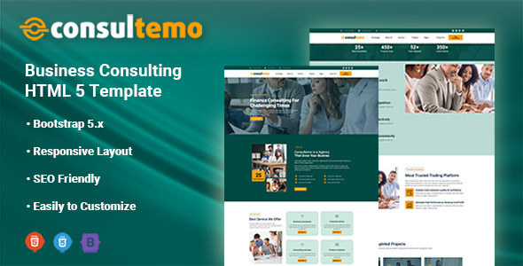 Consultemo - Busines Consulting HTML 5 Template