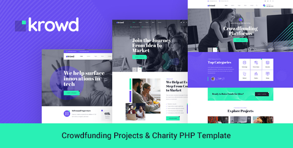 Krowd - Crowdfunding Projects & Charity PHP Template