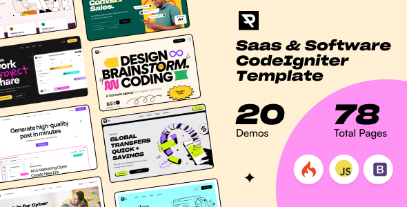 Piku - Creative Saas & Software CodeIgniter Template