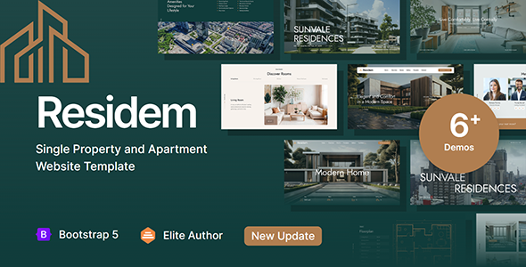 Residem - Single Property and Apartment Website Template