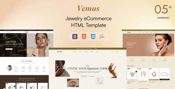 Vemus - Jewelry Ecommerce HTML Template