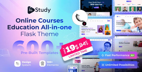 HiStudy - Online Courses & Education Flask Template